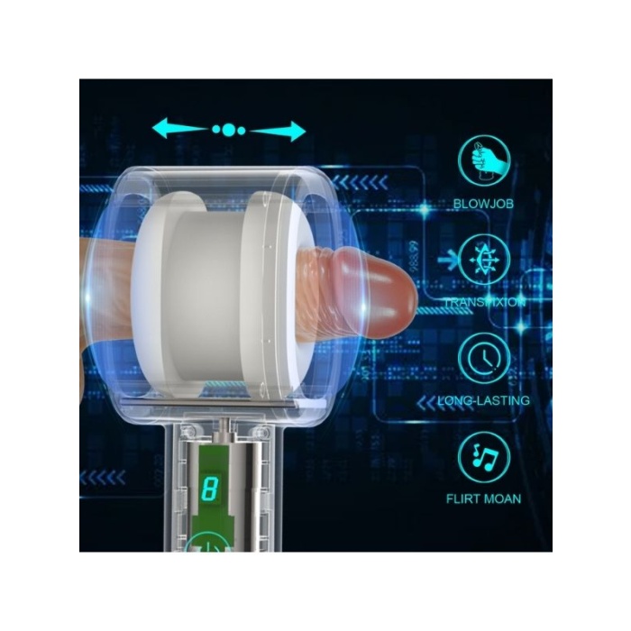 6 Fonksiyonlu 8 Emme Modlu Şarjlı Gerçekçi Hissiyatlı Emme Mastürbatörü