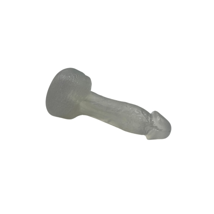 21,5cm Vantuzlu Benden Bağlamaya Uygun Beyaz Dildo