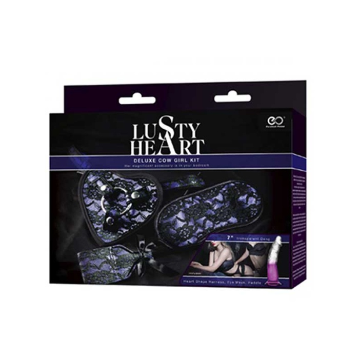 Şeffaf Cam Dildolu Vahşi Kız Fantezi Seti