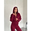 Oysh kruvaze modal kumaş takım bordo