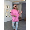 3 iplik premıum sweatshirt pembe