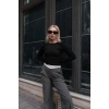 ZARA SIRT DEKOLTELİ BLUZ SİYAH
