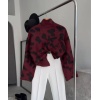 bordo leopar kaşmir kazak