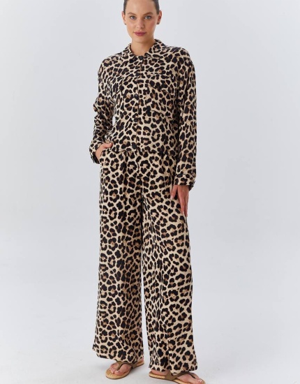 saten leopar takım