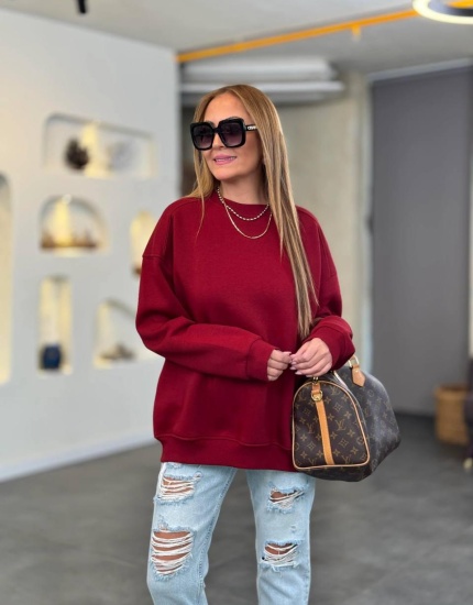 3 iplik premıum sweatshirt BORDO
