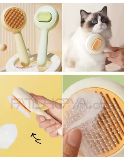 Evcil Hayvan Yuvarlak Basmalı Tarak (KUTULU)