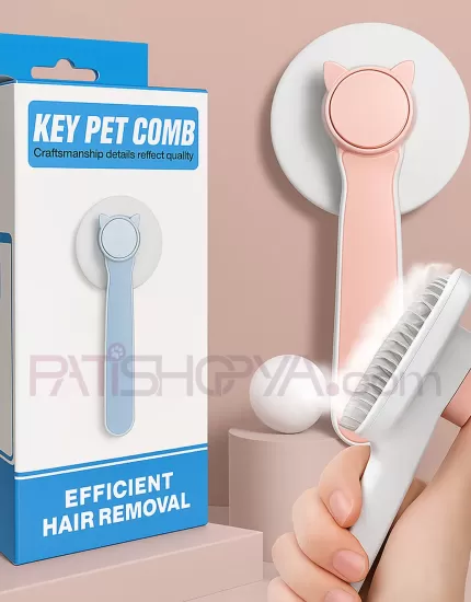 Kulaklı Lüx Basmalı Evcil Hayvan Tarağı (KUTULU)