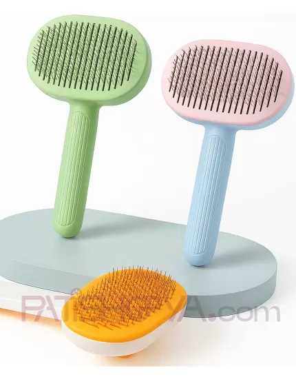 Oval Basmalı Lüx Evcil Hayvan Fırçası (KUTULU)