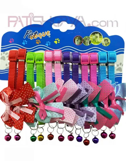 PET VOGUE Papyon Desenli Kedi Boyunluk Seti 12Lİ