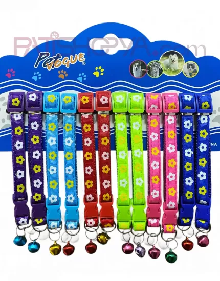 PET VOGUE Çiçek Desenli Kedi Boyunluk Seti 12Lİ