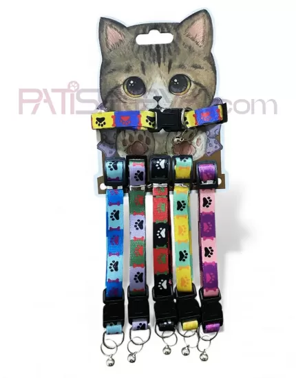 PET VOGUE Pati Desenli Kedi Boyunluk Seti 6LI