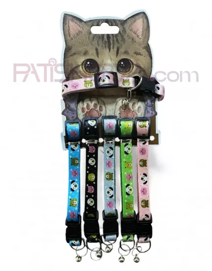 PET VOGUE Hayvan Desenli Kedi Boyunluk Seti 6LI