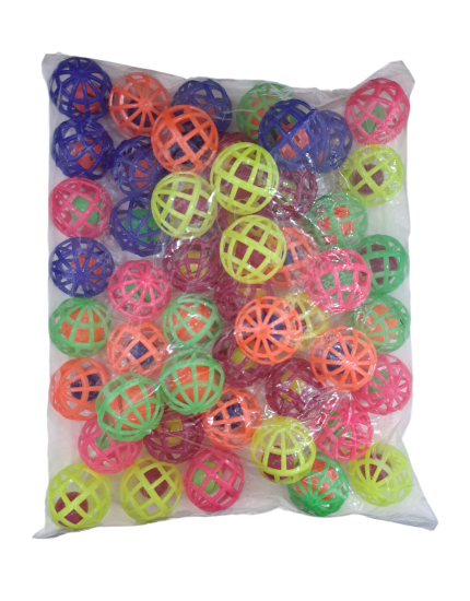 KEDİ OYUN TOPU ÇINGIRAKLI KAFES TOP 50Lİ