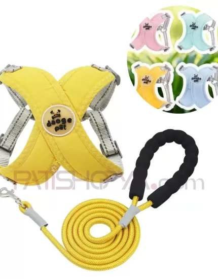 Evcil Hayvan Göğüs Tasması + Gezdirme Halatı
