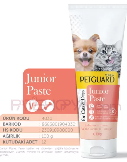 PETGUARD JUNİOR KEDİ KÖPEK PASTE 100GR