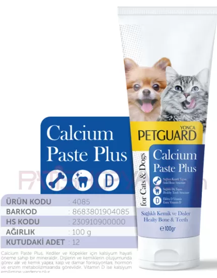 PETGUARD CALCİUM PASTE PLUS KEDİ KÖPEK 100GR
