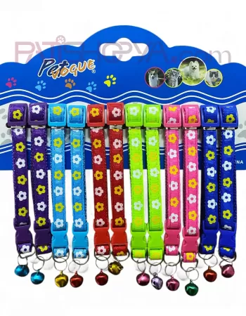 PET VOGUE Çiçek Desenli Kedi Boyunluk Seti 12Lİ