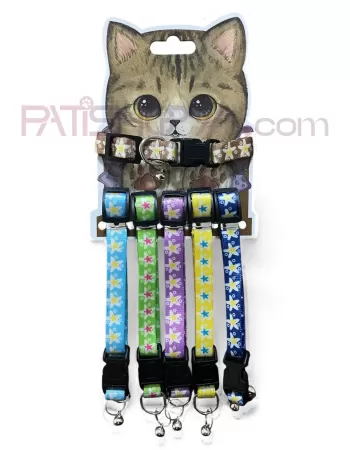 PET VOGUE Yıldız Desenli Kedi Boyunluk Seti 6LI