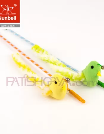 NUNBELL Renkli Kuşlar Kedi Oyun Oltası