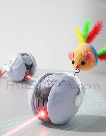 Lazerli Şarjlı Hareketli İnteraktif Kedi Oyun Topu (KUTULU)