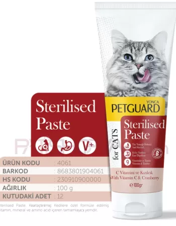 PETGUARD STERİLİSED KEDİ PASTE 100 GR