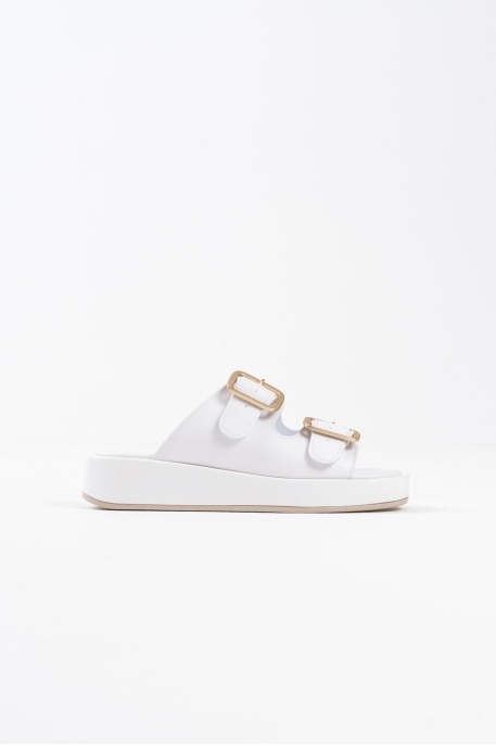 Beyaz Cilt Tokalı Terlik TR17MY01B