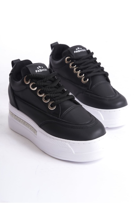 Alice Siyah Kadın Gizli Topuklu Sneaker