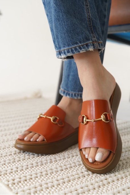 Kiremit Hakiki Deri Terlik TR31MY62F