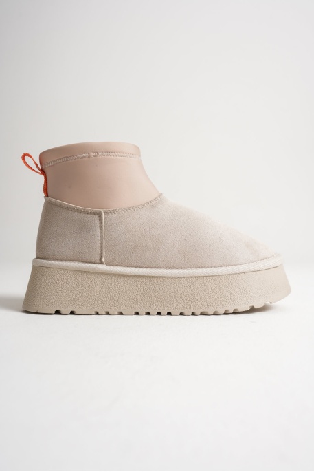 Kadın Bej Kışlık İçi Kürklü Kalın Taban Bot TR04MK04B