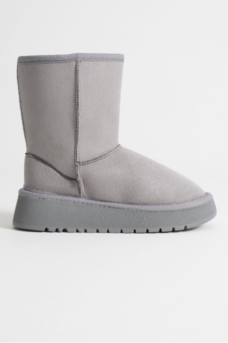 Kadın Gri Kışlık Kürklü Bot TR14MK04D