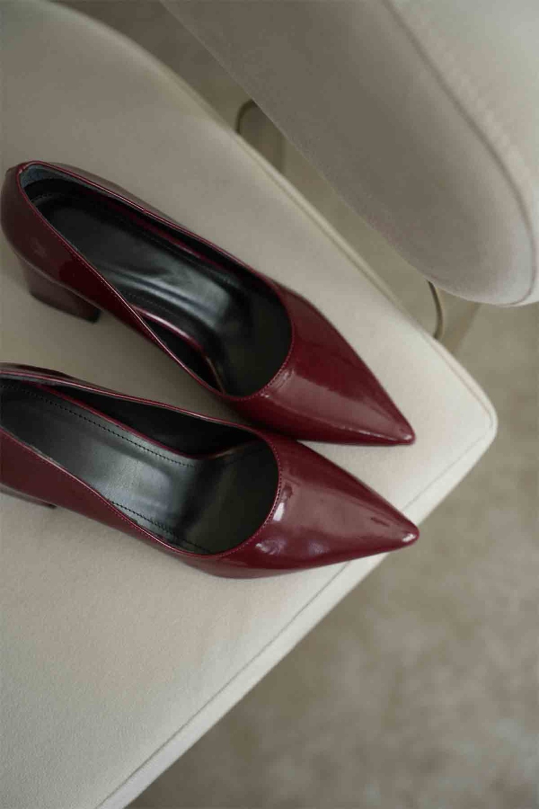 Bordo Rugan Kadın Topuklu Ayakkabı TR08MS16G