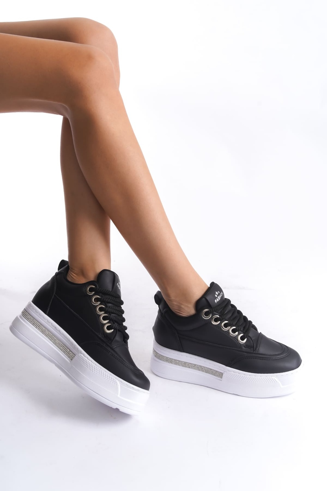 Alice Siyah Kadın Gizli Topuklu Sneaker