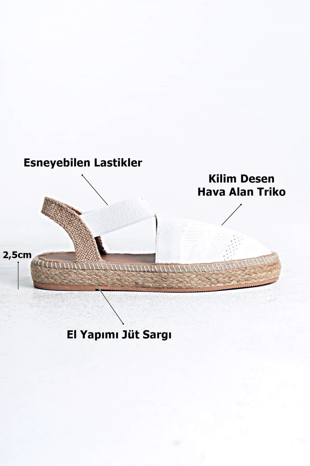 Kadın Beyaz Espadril Ayakkabı TR19MY01B