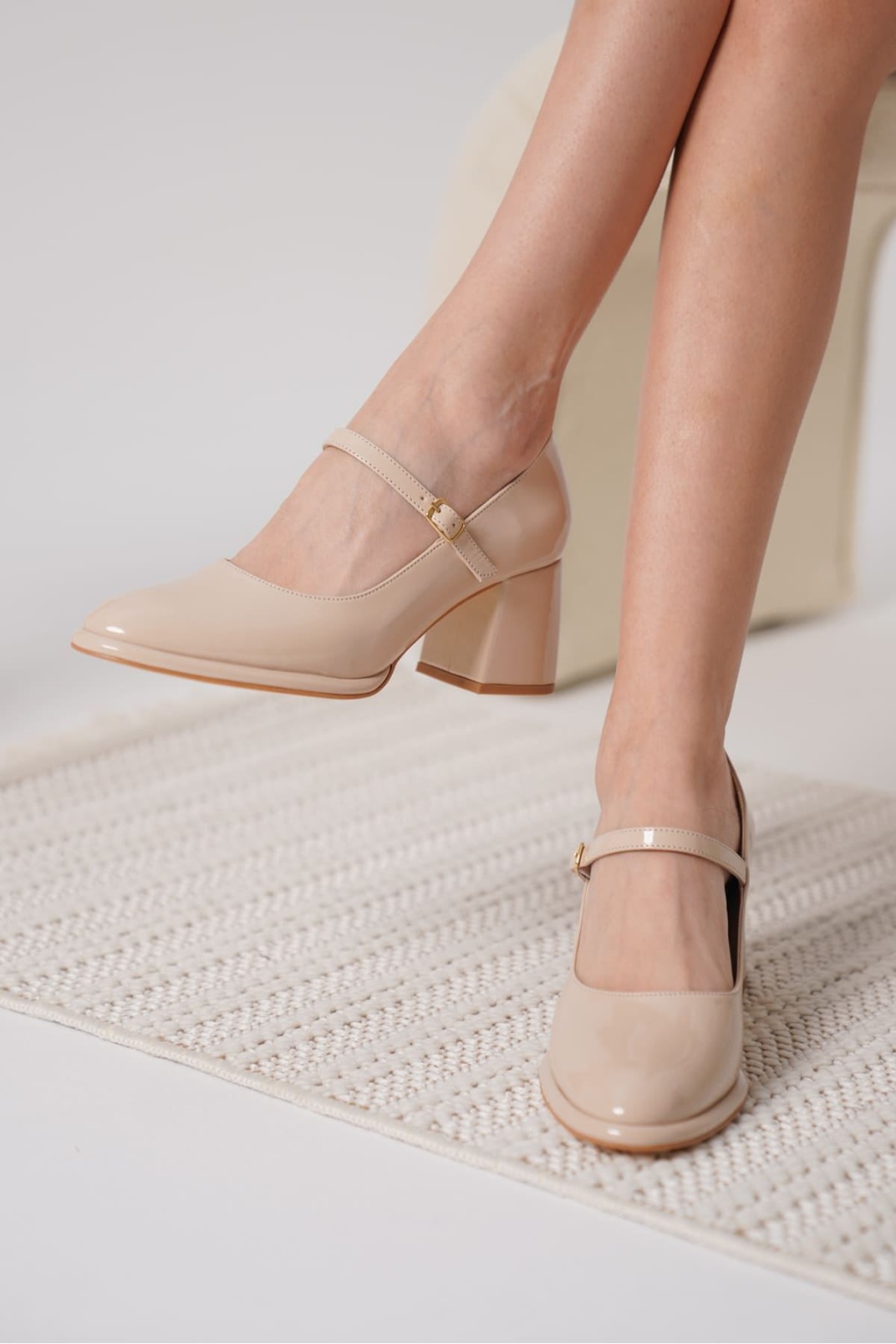 Nude Rugan Kadın Topuklu Ayakkabı TR18MS07B