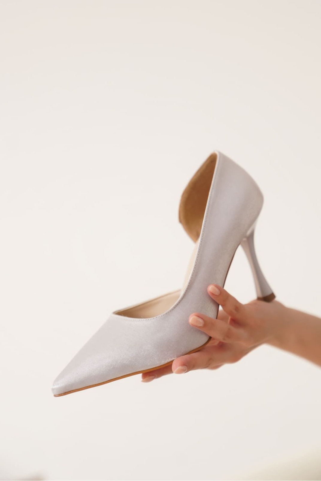 Kadın Gümüş Topuklu Ayakkabı TR08MS45B