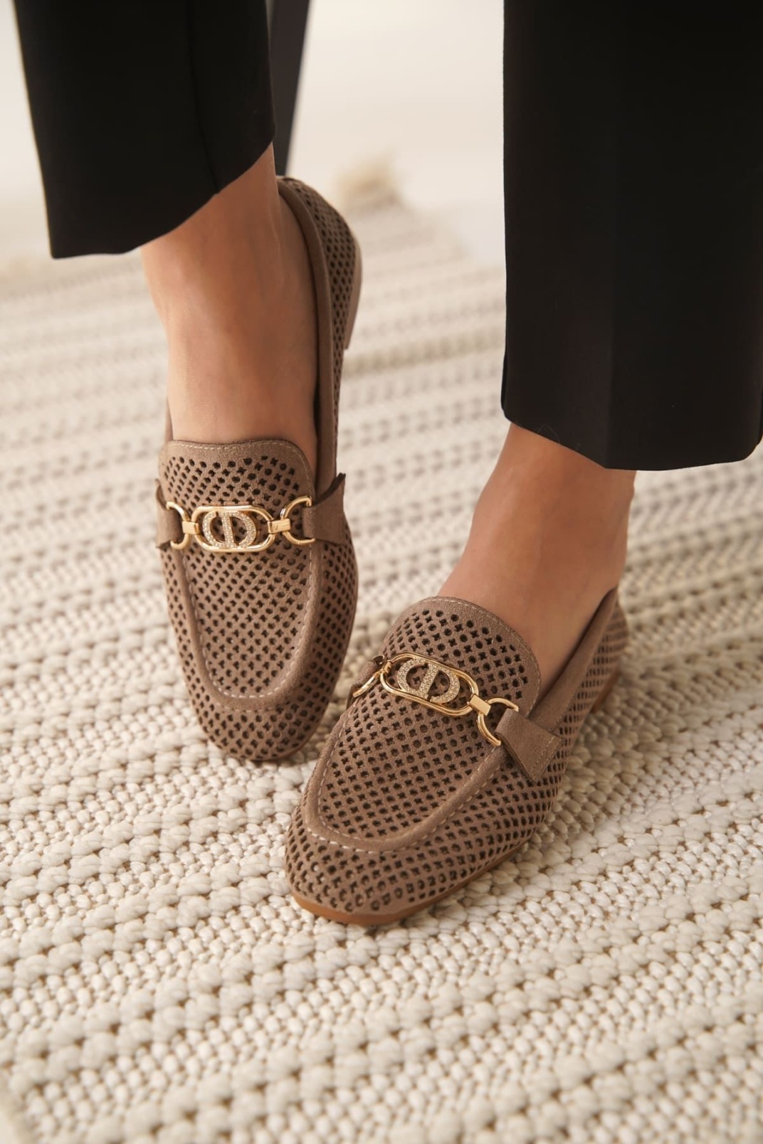 Kadın Süet Vizon Günlük Ayakkabı TR27MS02D