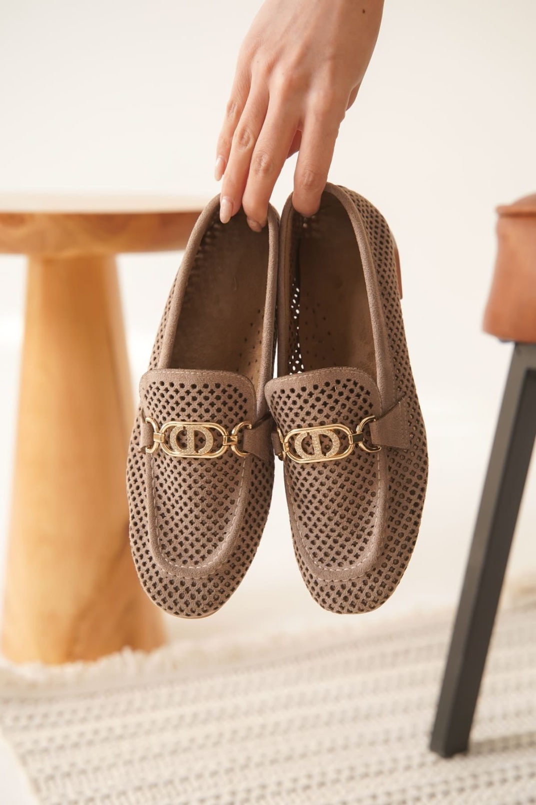 Kadın Süet Vizon Günlük Ayakkabı TR27MS02D