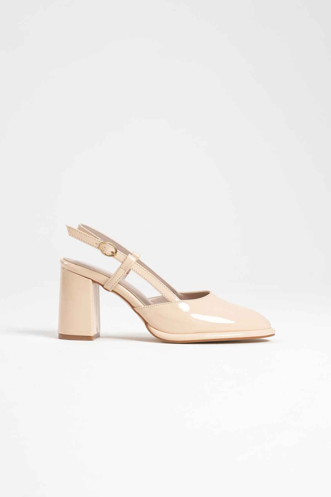 Açık Sarı Rugan Kadın Topuklu Ayakkabı TR18MS18B