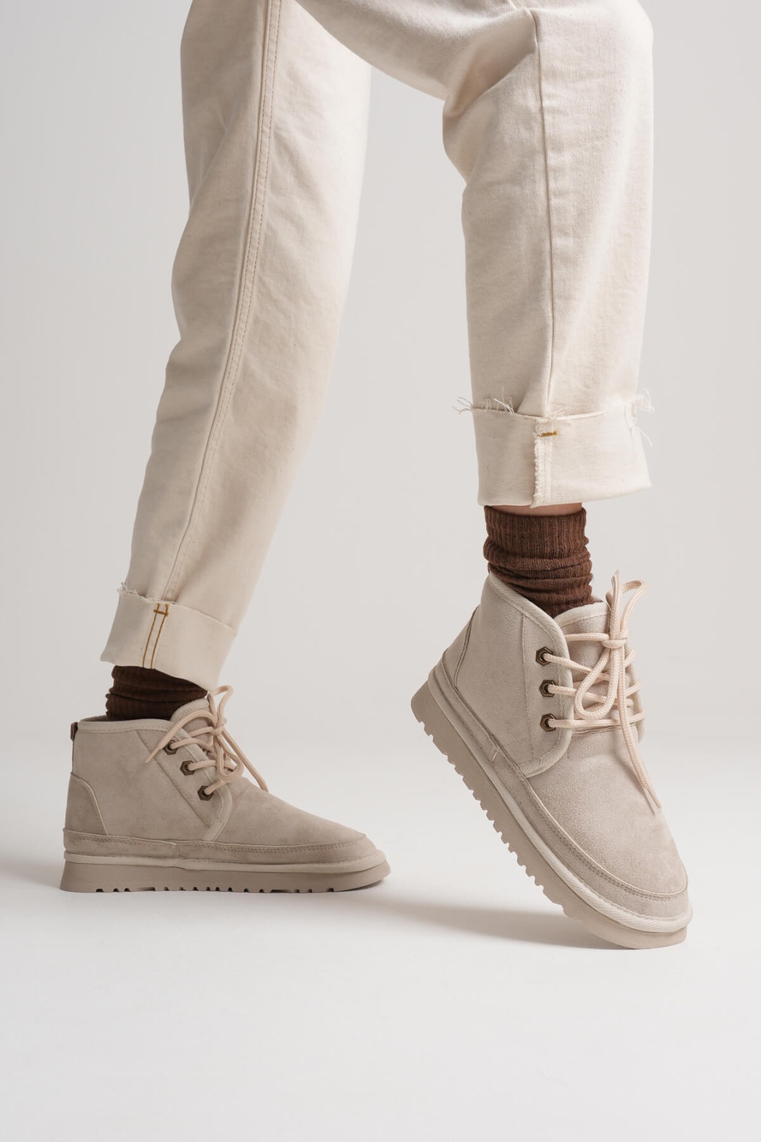 Kadın Kışlık Bej İçi Kürklü Bot TR04MK01B