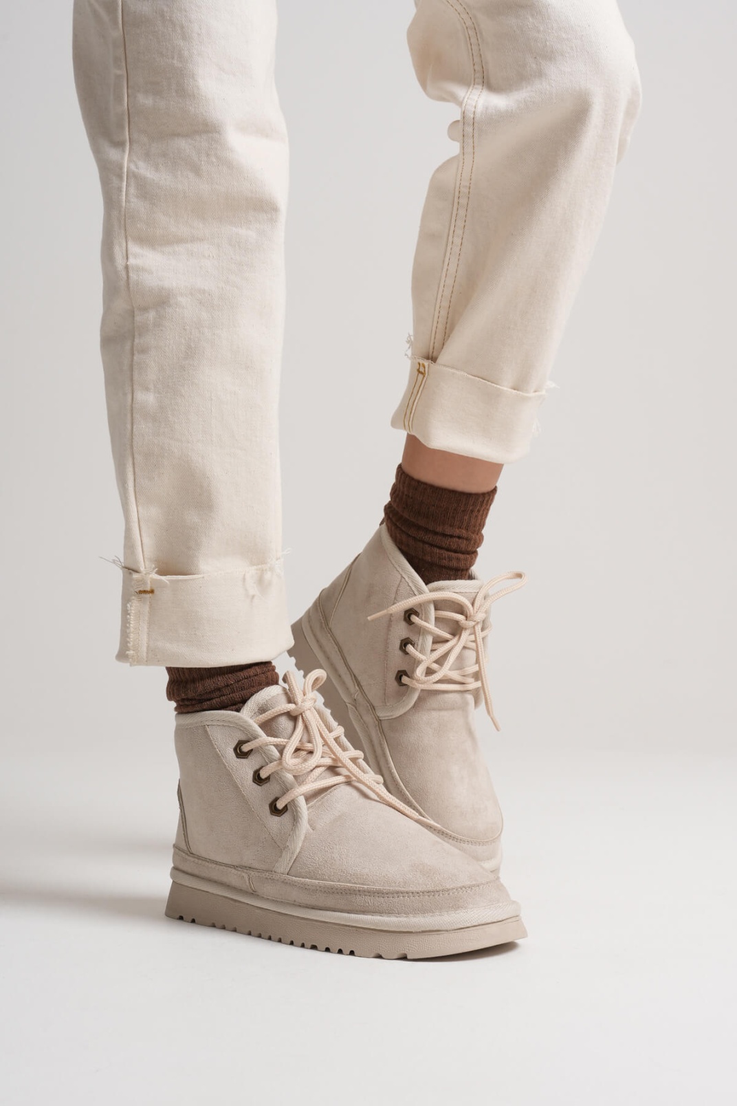 Kadın Kışlık Bej İçi Kürklü Bot TR04MK01B