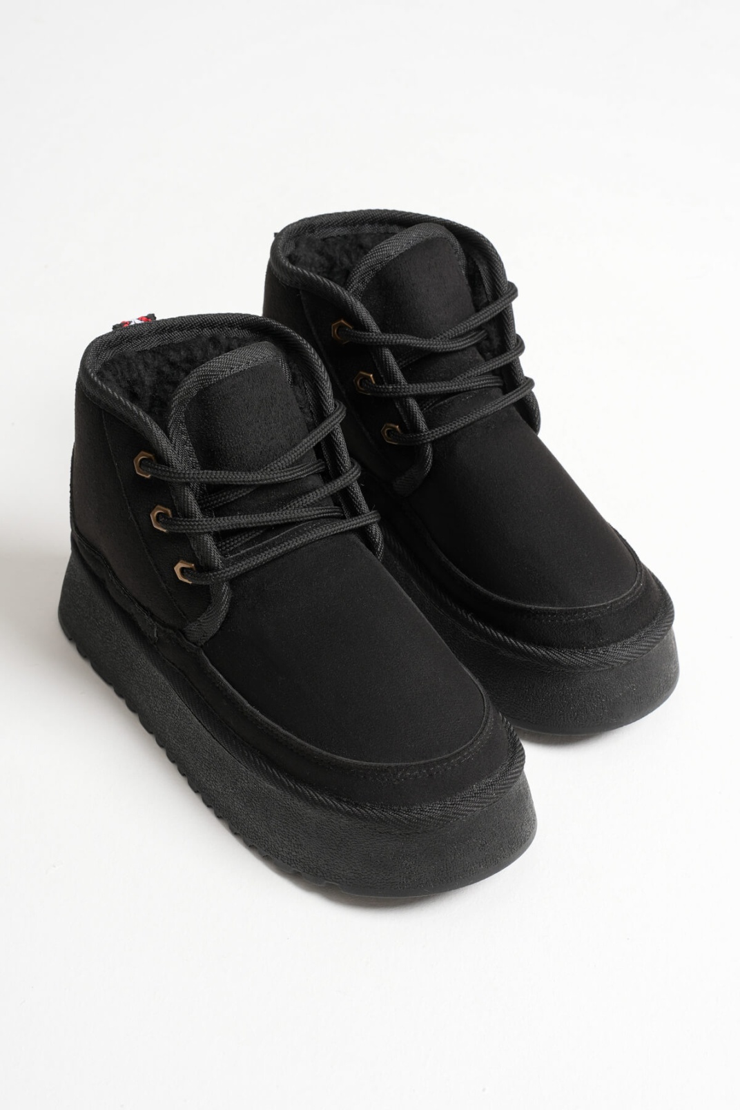 Kadın Siyah Kışlık İçi Kürklü Kalın Taban Bot TR04MK02A