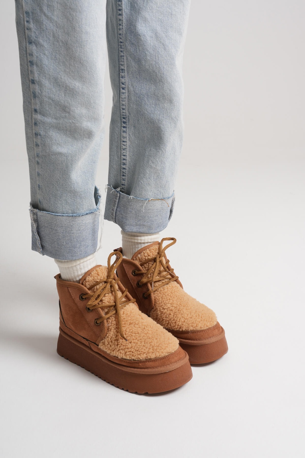 Kadın Kürklü Taba Kışlık Kalın Tabanlı Bot TR04MK03C