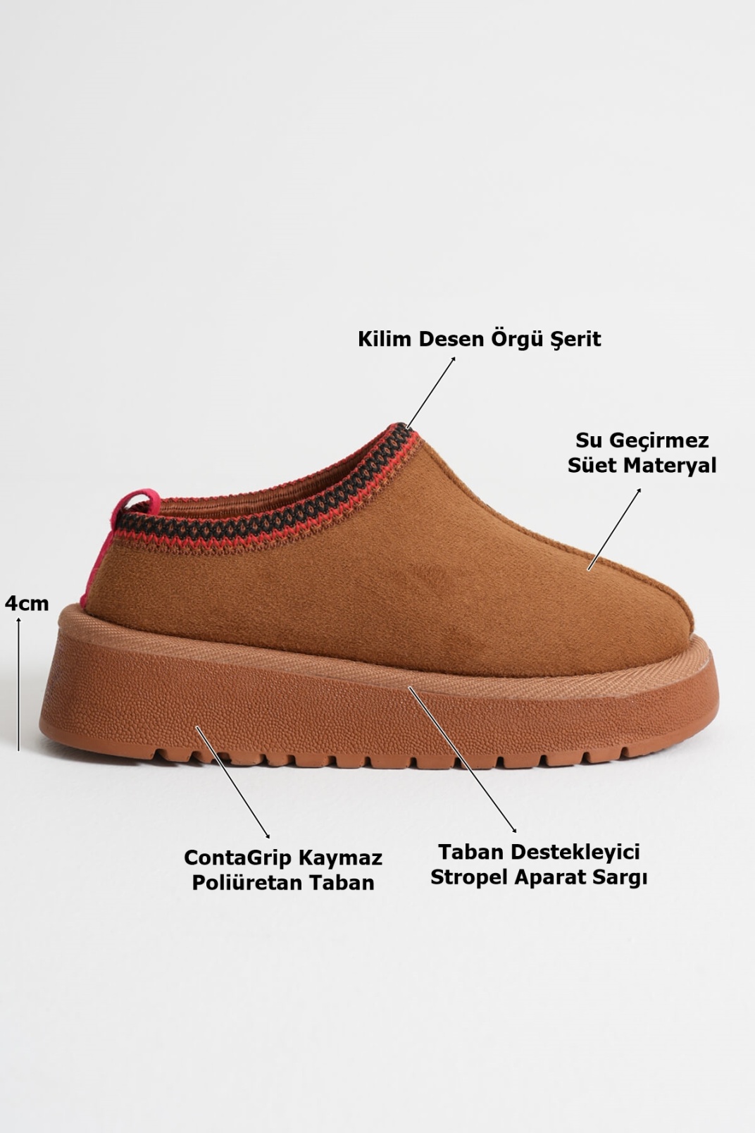 Kadın Taba Kışlık Kürklü Terlik TR14MK01C