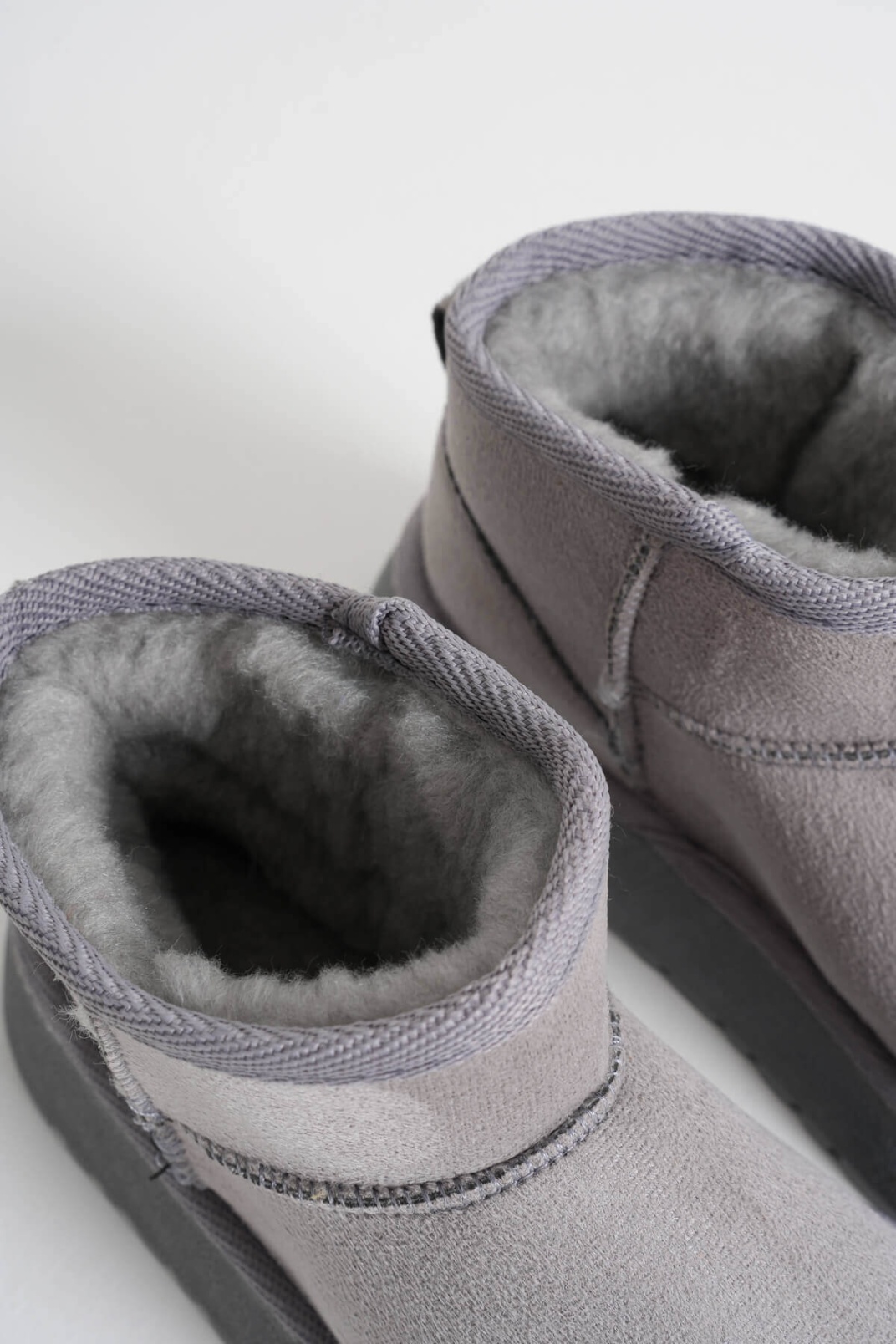 Alina Kadın Gri Kışlık Kürklü Bot