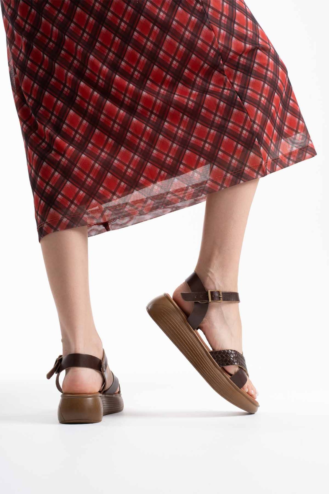 Acı Kahve Hakiki Deri Sandalet TR31MY58K