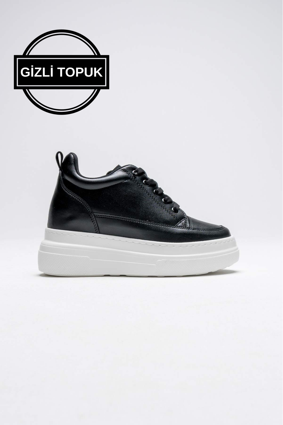 Kadın Gizli Topuk Siyah BT Spor Ayakkabı