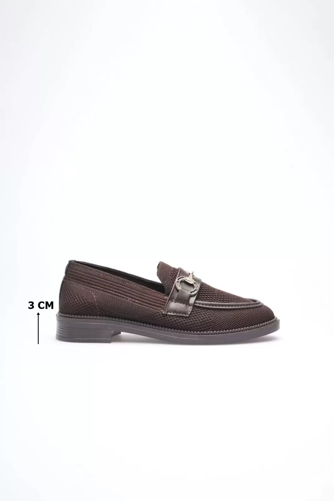 Acı Kahve Kadın Loafer Metal Tokalı Rahat Günlük Ayakkabı TR30MS02C