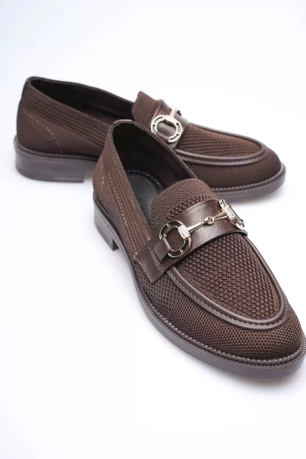 Acı Kahve Kadın Loafer Metal Tokalı Rahat Günlük Ayakkabı TR30MS02C