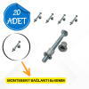 Montebent Metal 6x40mm Mobilya Bağlantısı | 20li Paket | Dayanıklı ve Pratik