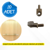 Vantuzlu Raf Pimi | Cam Raf Tutacağı | Ahşap Mobilyalar İçin | 20li Paket